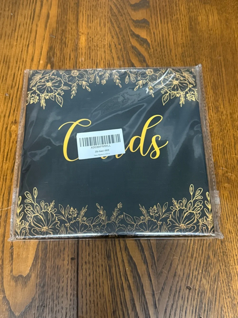 🆕 Black Card Box with Gold Foil Design, Paperboard 8”